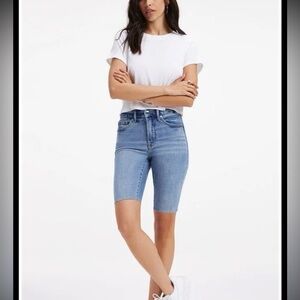 Madewell Roadtripper Biker Shorts Women's Blue Denim Shorts